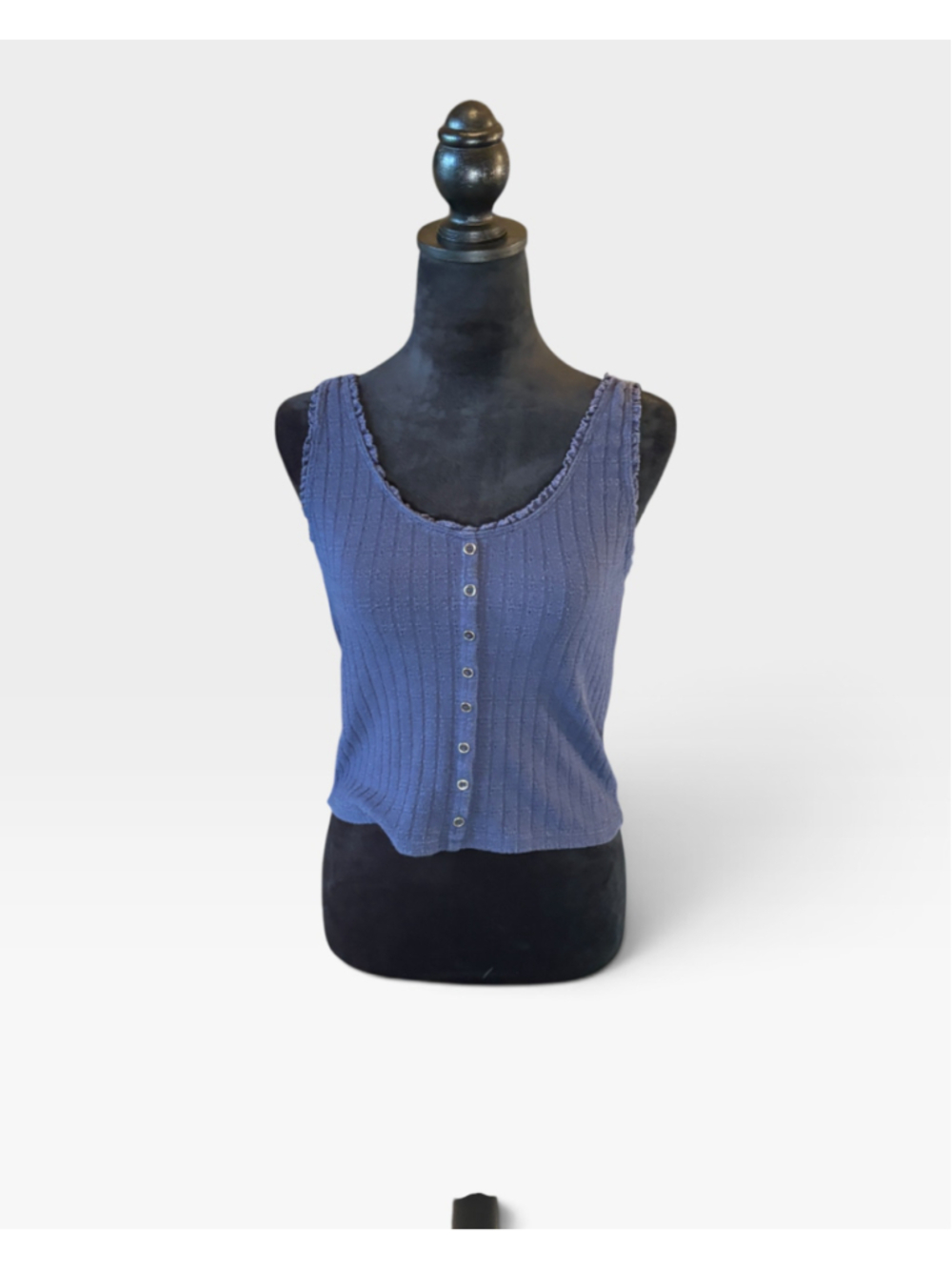 American Eagle Navy Blue Ribbed Tank Top - Size M
